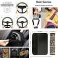 thumbnail image 4 of Jeiento Highland Cow 17 Pcs Car Seat Cover Full Set for Men Car Floor Mats Aztec Steering Wheel Cover Keychains Seatbelt Pad Armrest Cover Cup Coasters Chapstick Holder Coasters Automotive Accessory, 4 of 6