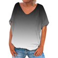 thumbnail image 1 of Posijego T-Shirts à Col en V pour Femmes, Chemise à Manches Courtes Imprimée, Pyjama Décontracté d'Été pour Femmes, 1 of 2