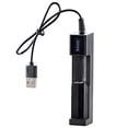 thumbnail image 1 of Ourlova Usb Smart Single Slot Charger 18650 Lithium Charger Small Fan Flashlight Battery Charging Adapter With Indicator Light, 1 of 8
