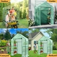 thumbnail image 3 of 29 x 56 x 75" Walk-in Greenhouse - Thicken PE Cover & Heavy Duty Frame. Durable 3-Tier 4-Shelf Plant House for Patio, Backyard, Outdoor. ESL Greenhouses, 3 of 8
