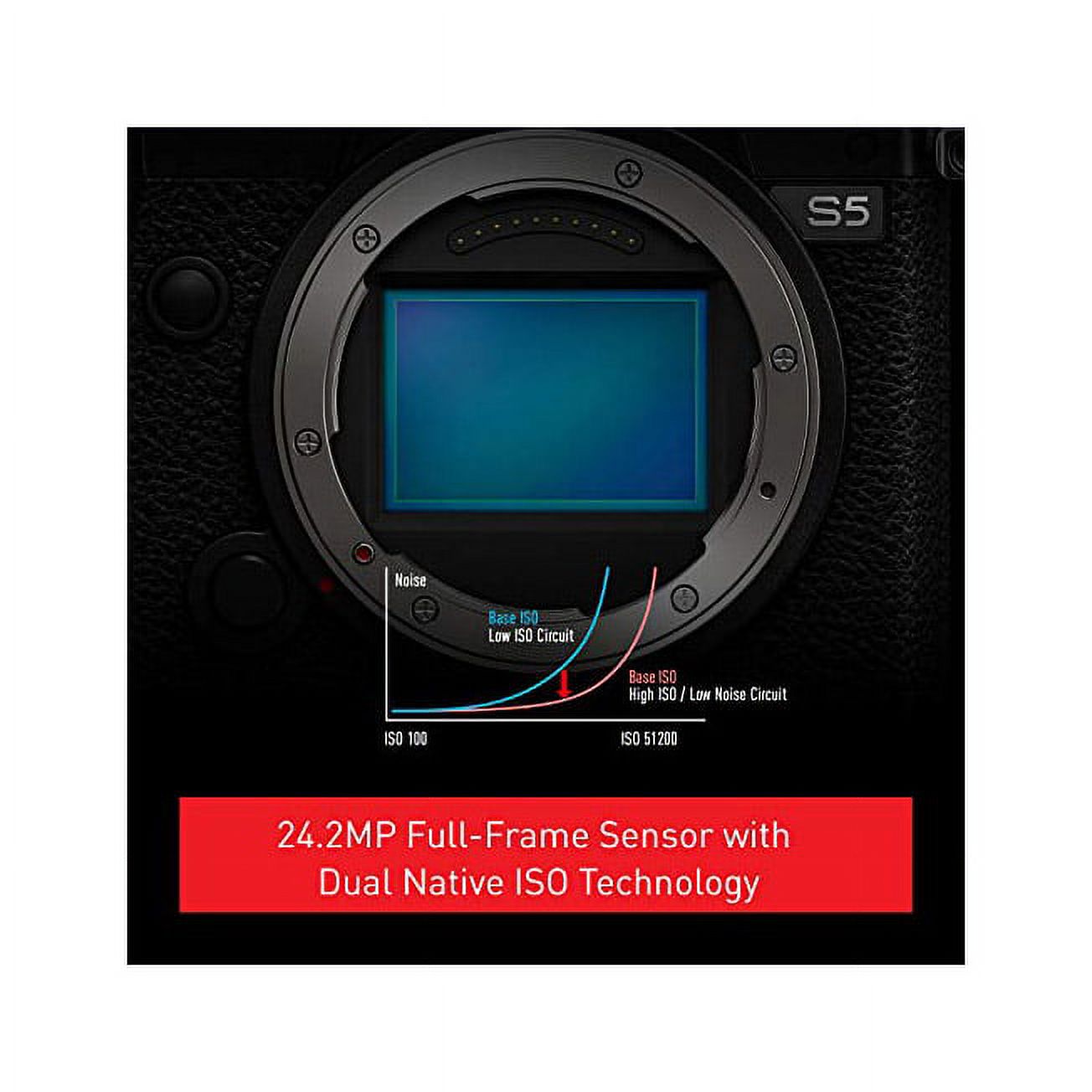 Panasonic Lumix DC-S5 Mirrorless Digital Camera (Body Only) - image 3 of 6