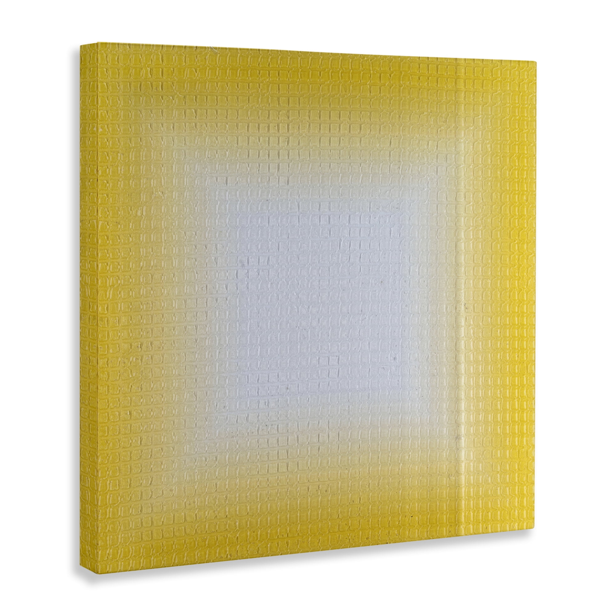 Stupell Industries Yellow Ombre Fade Abstract Painting Wrapped Canvas Art Print Wall Art, 30 x 30