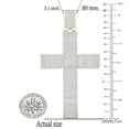 thumbnail image 4 of Dazzlingrock Collection Round White Diamond Religious Cross Pendant for Men with 18 Inch Gold Chain (2.50 ctw, Color I-J, Clarity I1-I2) in 18K Yellow Gold, 4 of 5