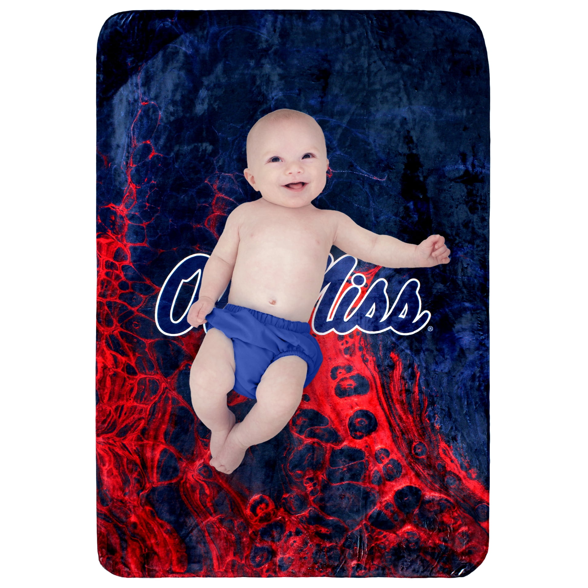 College Covers Ole Miss Rebels Sublimated Soft Throw Blanket, 30" x 40"