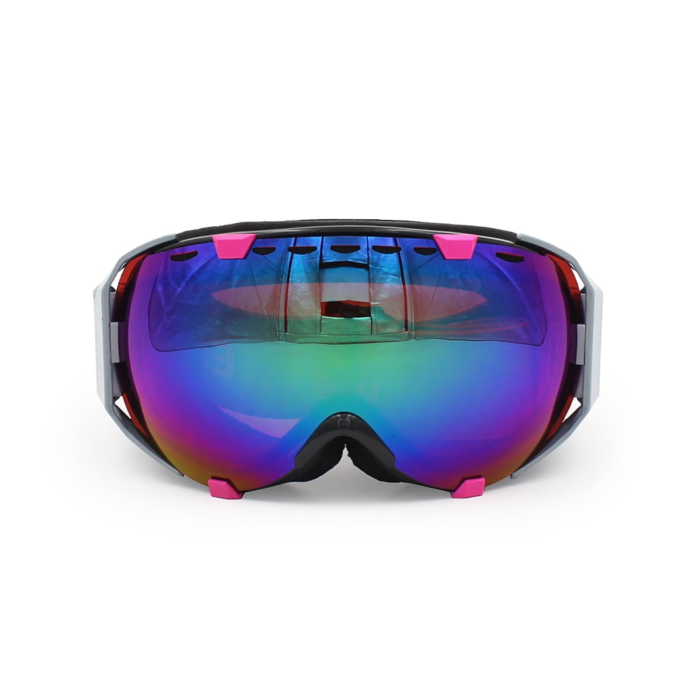 Ediors Windproof Snowmobile Ski Snow Goggles Eyewear Anti Fog Double Lens All Mountain UV Protection (105-3, Revo... by Ediors