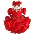 thumbnail image 2 of Jenniferwu G589RED Infant Toddler Baby Newborn Little Girl's Pageant Party Birthday Dress (as1, Age, 18_Months, 24_Months), 2 of 5