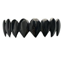Black Shark Grillz Eight Top Teeth 8 Tooth Vampire Fangs Mouth Hip Hop Grills