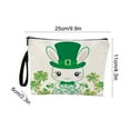thumbnail image 3 of Clearance St. Patrick's Day Cosmetic Bag Outdoor Multi Function Portable Cosmetic Bag Household Zipper Toiletry Bag Small Wallet, 3 of 6