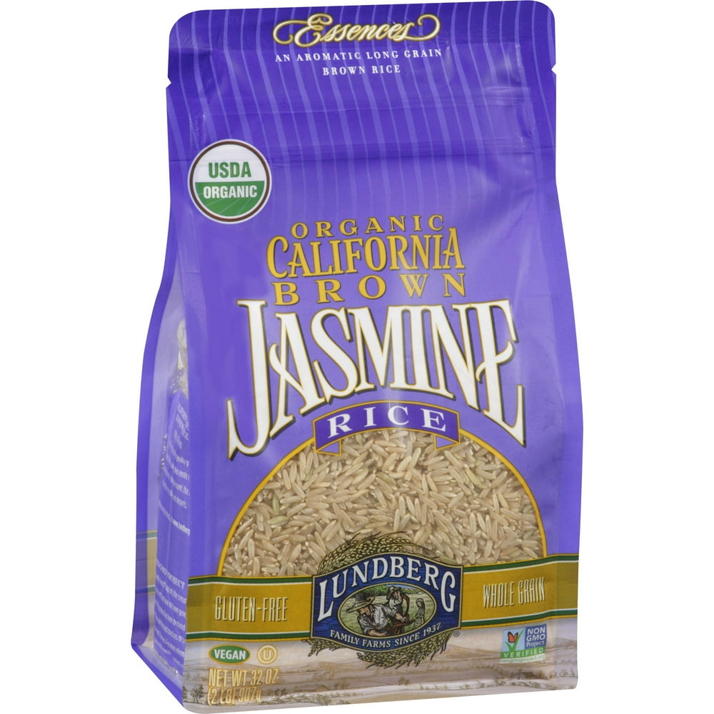 Lundberg Family Farms Brown Jasmine Rice, 32 oz (Pack of 6) Walmart