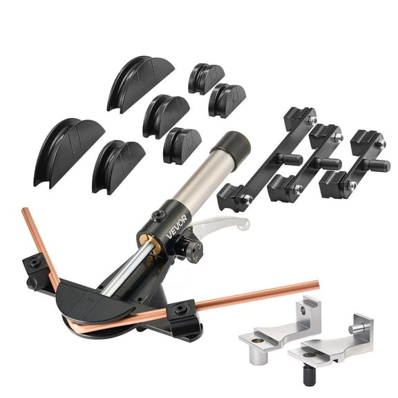 VEVOR Hydraulic Tubing Bender Kit, 1/4 to 7/8 Inch, Copper Tube Pipe Bender, Forward/Reverse HVAC Bending Tool Set, with 7 Aluminium Alloy Dies, for HVAC Air Conditioning Refrigeration Auto Repair