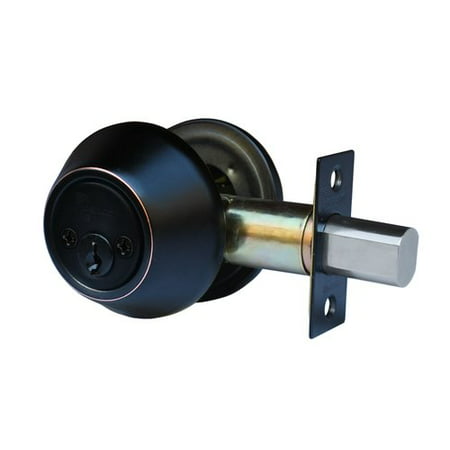 Constructor Deadbolt Entry Door Lock Set with Double Cylinder Oil Rubbed Bronze