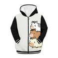 thumbnail image 3 of POLERO Girls Zip Up Hoodies Teen Cartoon Horse Black Print Fleece Full-Zip Sweatshirts Jacket Casual Winter Fall Hoodie with Pocket 14-16 Years, 3 of 7