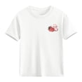 thumbnail image 6 of Piuwrlz White Short Shirts Sleeve Teen Girls Graphic T-Shirts Crew Neck Pullover White Size 12-13 Years, 6 of 7