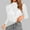 White, variant on Fznquz Long Sleeve Ladies Blouses Casual Lace Beige Top Mesh Mock Neck Party Club Night Women Tops M