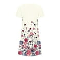 thumbnail image 5 of Robes Maxi pour Femmes Robe d'Été Bohème à Imprimé à Manches Courtes Robe de Plage Longueur Genou Robe à Manches Courtes en Liquidation, 5 of 5