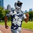 thumbnail image 7 of Men's Lightweight Camouflage Gradient Quick Dry Fishing Hoodie Shirt - UPF 50+ Sun Protection Short Sleeve Shirts with Neck, 7 of 7
