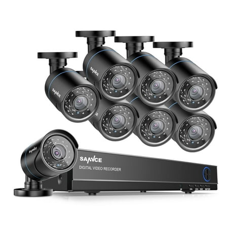 - SANNCE 8CH 960H HD DVR 8pcs 720P IR outdoor CCTV Home Security System Cameras Surveillance Video Kits With Motion Detection NO Hard Drive Disk