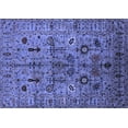 thumbnail image 1 of Ahgly Company Machine Washable Indoor Rectangle Oriental Blue Industrial Area Rugs, 7' x 10', 1 of 4