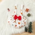 thumbnail image 6 of Douhoow My 1st Christmas Baby Girls Clothes,Elk Print Long Sleeve Romper+Suspender Shorts, 6 of 9