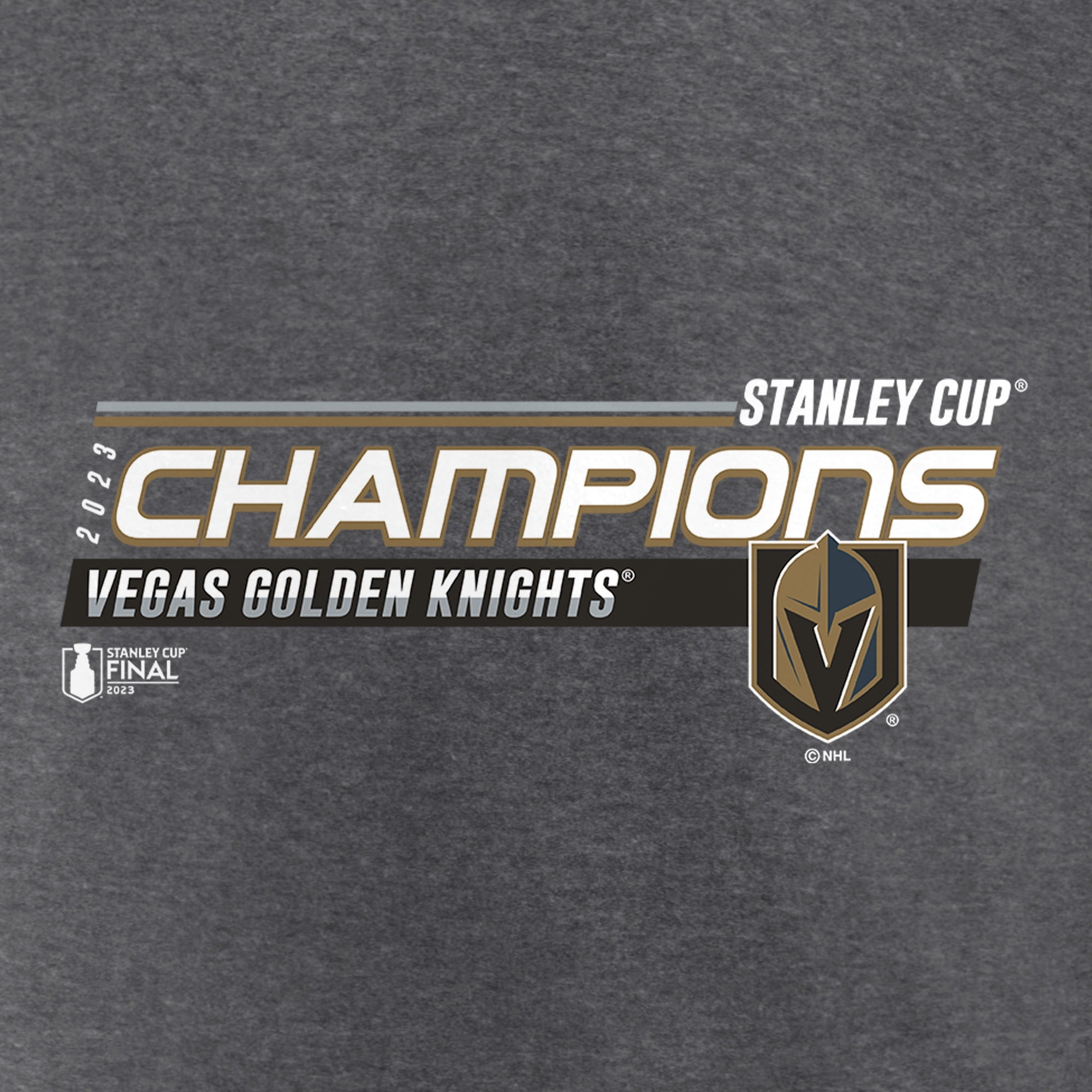 Men's Vegas Golden Knights Majestic Threads Black 2023 Stanley Cup  Champions Soft Hand Long Sleeve Hoodie T-Shirt