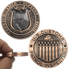JJ-019 Smugglers Beware Vintage U.S. Customs Patrol Inspector Large Copper Challenge Coin