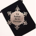 thumbnail image 4 of Georgia Snowflake Steel Christmas Tree Ornament, Funny Quote Gifts - I'd Rather Be Georgia, 4 of 6