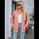thumbnail image 4 of Sudadera con Capucha Informal con Cremallera para Mujer, Cómoda, Holgada, de Larga, Color Liso, con Bolsillos. Rosa S, 4 of 10