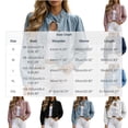 thumbnail image 3 of Qingpeng Womens Stand Collar Button Down Long Sleeve Cropped Denim Jacket Puff Sleeve Casual Retro Jean Outerwear Tops, 3 of 6