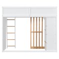 thumbnail image 6 of Twin Size Kids Loft Bed with Shelves, Wooden High Profile Teens Storage Bed Frame with Ladder and Removable Large Drawer, 6 of 11
