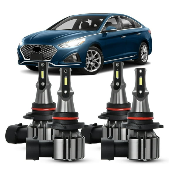 RXTSQI For Hyundai Sonata 2015-2019 Led Headlight Bulbs HB3 9005 High&Low Beam 4pcs