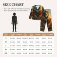 thumbnail image 4 of Honeii Prairie Meditating Lion print Women's Pajama Sets Long Sleeve Button Down Sleepwear Nightwear Soft Pjs Lounge Sets-Large, 4 of 7