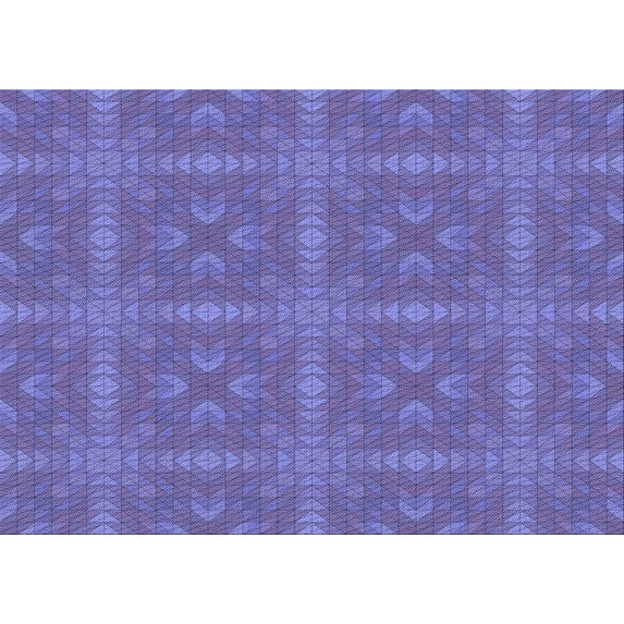 Ahgly Company Machine Washable Indoor Rectangle Transitional Purple Area Rugs, 7' x 10'
