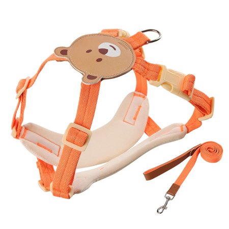 Durable Walking Lead Adjustable Dog Harness Dog Chest Strap Pet Dog Harness Training Protective Dog Chest Vest BEIGE M