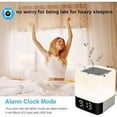 thumbnail image 2 of Altavoz Bluetooth Despertador Lámpara de noche táctil Dormitorio RGB Cambio de color LED Despertador Luz nocturna Regalo de Navidad para niños Altavoz Bluetooth portátil Idea de regalo para, 2 of 5