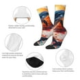 thumbnail image 3 of Yiaed Sunset Ocean Watercolor Dolphin Print Great elasticity Crew Socks Sports socks for Men and Women, 3 of 5