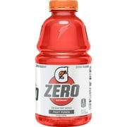 Gatorade G Zero Sugar Thirst Quencher Fruit Punch Sports Drink, 32 oz, 1 Count Bottle