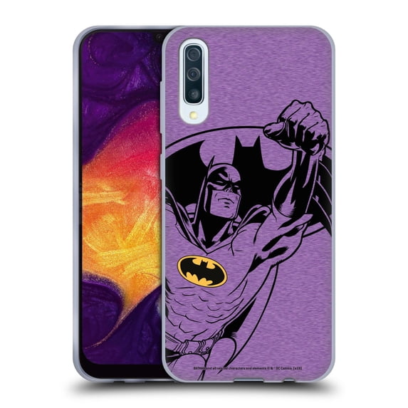 Head Case Designs Officially Licensed Batman DC Comics Logos Purple Soft Gel Case Compatible with Samsung Galaxy A50/A30s (2019)