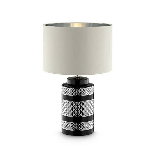 Table Lamp With Inlaid Chevron Pattern, Mainstays Chevron Table Lamps