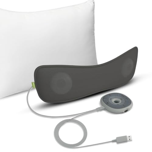 Avantree Slumber - Auriculares silenciosos con Bluetooth para dormir con ruido blanco incorporado, tarjeta micro SD, entrada auxiliar, panel de control remoto, control de volumen y temporizador de apa
