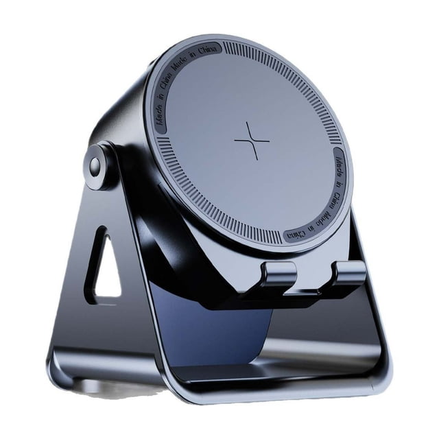 Black Wireless Induction Speaker Stand With Bluetooth Stereo Sound Rgb Ambient Light Cell Phone Holder Fast Charging Automatic Audio Amplification For All Devices 4-13 Inch