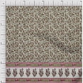 thumbnail image 1 of Soimoi Poly Georgette Fabric Stripe,Leaves & Floral Panel Print Fabric by The Yard 52 Inch Wide, 1 of 2