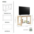 thumbnail image 3 of Mueble para TV MORU STREAM Blanco y Roble Minimalista para Casa u Oficina, 3 of 7