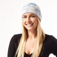 thumbnail image 3 of Gorro Hadley Wren para mujer, teñido anudado, azul, 100% acrílico, 3 of 3