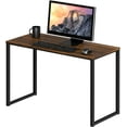 thumbnail image 2 of Commercial-Grade Office Computer Desk  x cm  Silver w/Espresso Top, 2 of 6