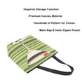 thumbnail image 3 of FORMRS Womens Canvas Tote Bag with Zipper Inner Pocket Shoulder Handbag, Black Martini, 3 of 7