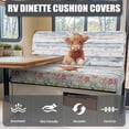 thumbnail image 4 of XYZCANDO Easter Highland Cow 2-Piece RV Dinette Booth Seat Cover | Stretch Spandex Washable Camper Furniture Protector, 4 of 7