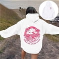thumbnail image 2 of Oversized Palm Puff Hoodie for Teens, White Y2K Style with Drawstring and Pockets, 2 of 4