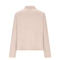 thumbnail image 3 of IMENGL Veste Zippée Décontractée en Suède à Manches Longues, Blanc TG, Taille M-TG, 3 of 5