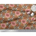 thumbnail image 3 of Soimoi Polyester Crepe Fabric Floral,Hummingbird & Squirrel Animal Fabric Prints by Yard 42 Inch Wide, 3 of 3