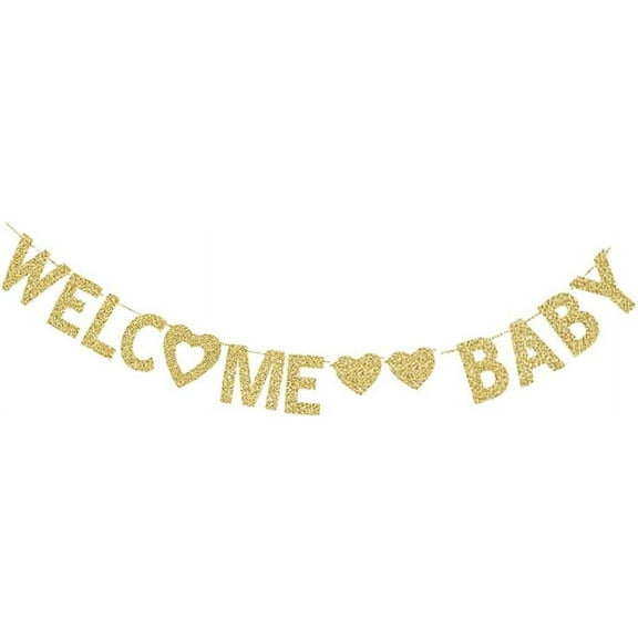 Welcome Baby Banner, Baby Shower Party Decorations Gender Reveal/Boy or Girl Party Banners Signs